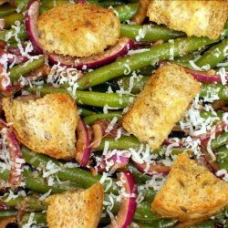 Balsamic Green Bean & Red Onion Salad W/ Multigrain Croutons