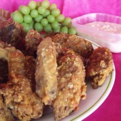 Wings of Fire With Horseradish Dipping Sauce(Or Bleu Cheese)