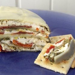 Italian Sun-Dried Tomato, Provolone and Pesto Torte