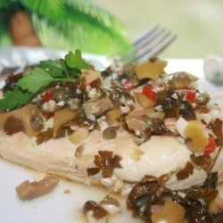 Chicken With Olives and White Wine Sauce