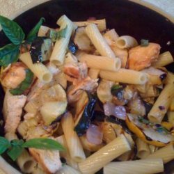 Grilled Summer Squash and Tomatoes With Angel Hair Pasta