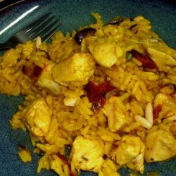 Chicken Paella With Pine Nuts & Cheese