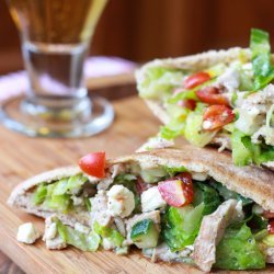 Greek Chicken Pita Salad