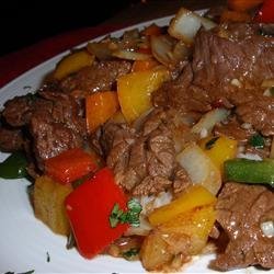 Succulent Ribeye and Peppers