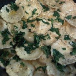 Angel's Ravioli Alfredo with Mushrooms