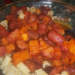 Baked Kielbasa and Potatoes in Sauce