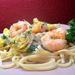 Shrimp and Artichoke Linguine