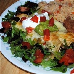 Enchanted Sour Cream Chicken Enchiladas