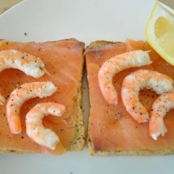 Smoked Salmon Open Faced Sandwich (Laks Smørrebrød