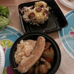 Bratwurst and Rice