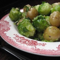 Parmesan Brussels Sprouts With New Potatoes