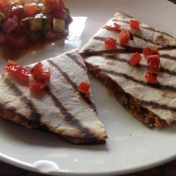 Grilled Black Bean Burger Quesadillas