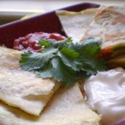 Cheesy Guacamole Quesadillas