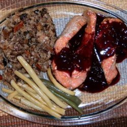 Salmon with Blackberry Butter