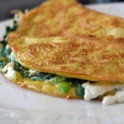 Omelette W/Goat Cheese, Green Onions & Cilantro