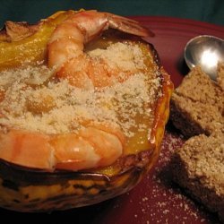 Minestrone With Shrimp, Garbanzo Beans, and Autumn Squash
