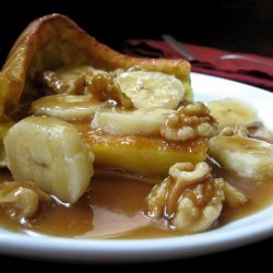 Puffy Pancake With Nutty Banana Butterscotch