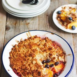 Peach Blueberry Cobbler