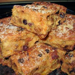 Traditional Fruity and Spiced Bread Pudding - With Brandy!