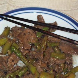 Chinese Beef and Asparagus With Black Bean Sauce