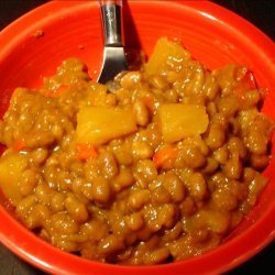 Baked Beans Sweet and Spicy With Pineapple