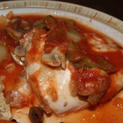 Smothered Chicken in Wine Sauce