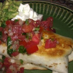 Refried Bean and Cheese Chimichangas