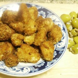 Deep-Fried Garlic Cloves and Green Olives