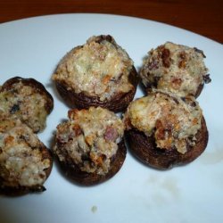 Bacon and Bleu Cheese Stuffed Mushrooms