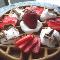 Chocolate Strawberry Waffles