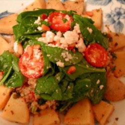 Tabbouleh With Marinated Artichokes and Baby Spinach