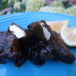 Goat Cheese Baked in Grape Leaves