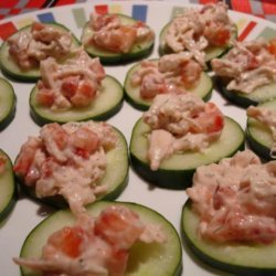 Delicate Cucumber and Strawberry Tea Slices