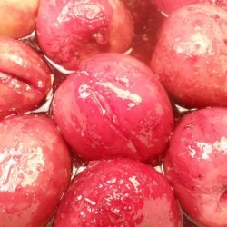 Roasted Nectarines With Mulled Wine Sauce