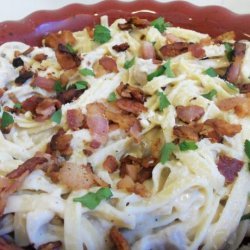 Chicken Alfredo With Crispy Bacon (Paula Deen)