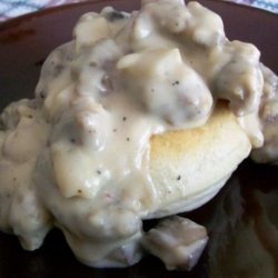 Biscuits and Rich Sausage Gravy