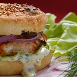 Salmon Burgers With Dill Tartar Sauce