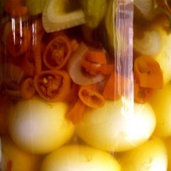 Pickled Peppered Eggs