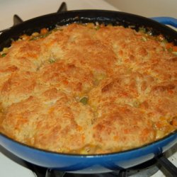 Turkey Pot Pie With Cheddar Biscuit Crust