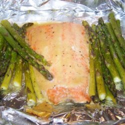 Honey Mustard Salmon and Asparagus (Foil Wrapped)