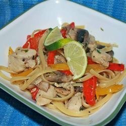 Lime Chicken and Mushroom Pasta