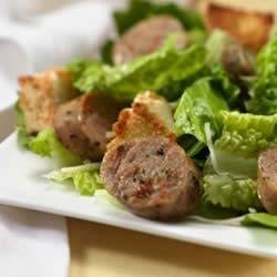 Roasted Garlic Chicken Sausage Caesar Salad