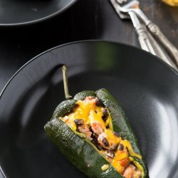 Shrimp Stuffed Poblano Peppers