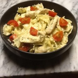 Grilled Chicken and Pesto Farfalle