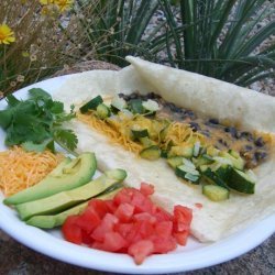 Green Chile Calabasitas Burritos