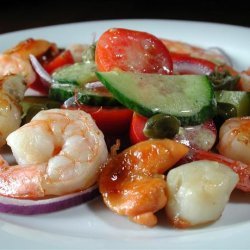 Shrimp and Scallops With Speedy Salad