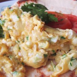 Scrambled Eggs With Coriander and Ginger (Ekuri Parsri)