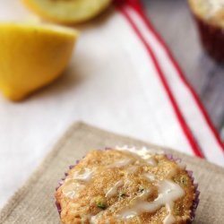 Lemon Glazed Zucchini Muffins