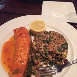 Salmon Barley Pilaf