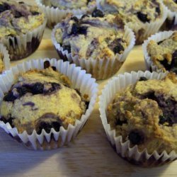 Blueberry Whole-Grain Corn Muffins